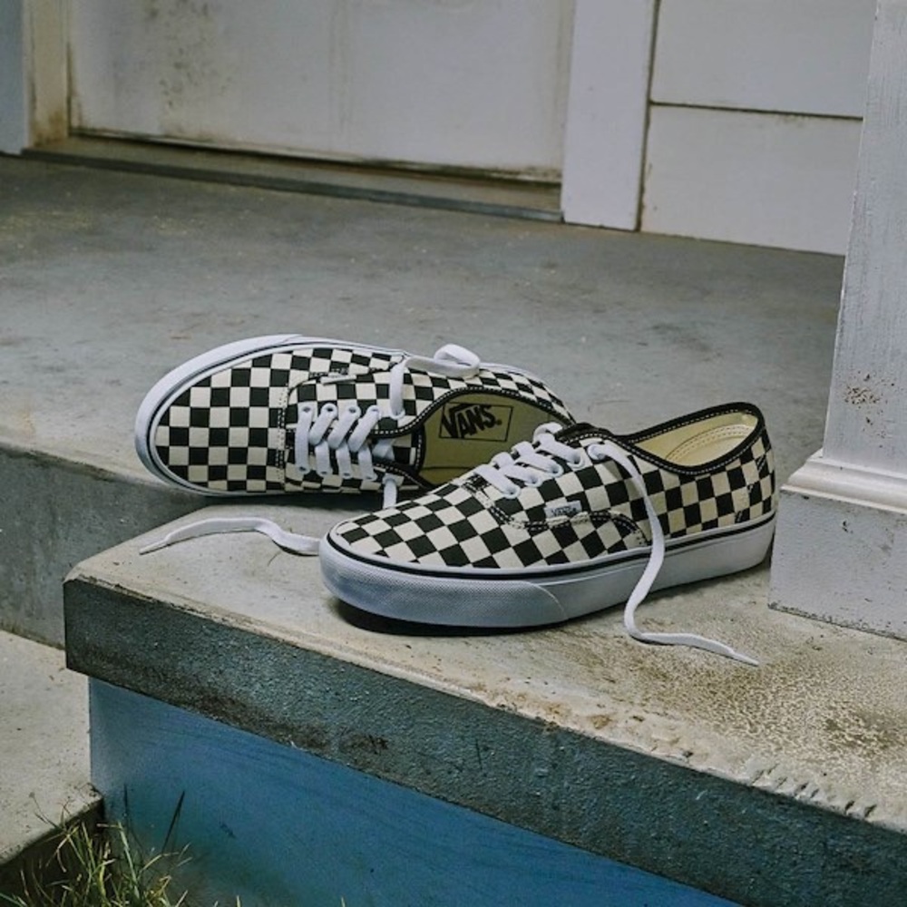 Vans Black and White Checkered Athletic Shoes